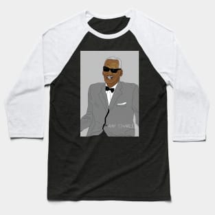 Ray Charles Drawn in MS Dos paint Baseball T-Shirt